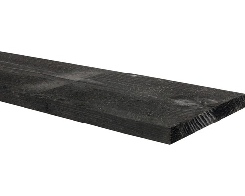 OUTDOOR LIFE Plank grenen geïmpregneerd zwart 1,6x14x240 cm Zwarte houten plank