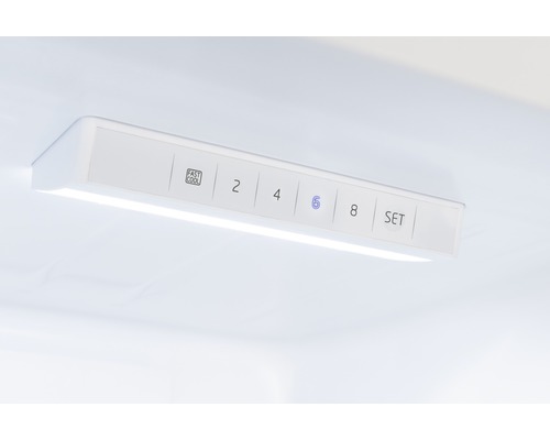 Temperatuurregelaar in de koelkast met de opties Snelkoelen en Temperatuurinstelling