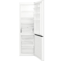 Geopende, witte koelkast met vriesvak onderaan