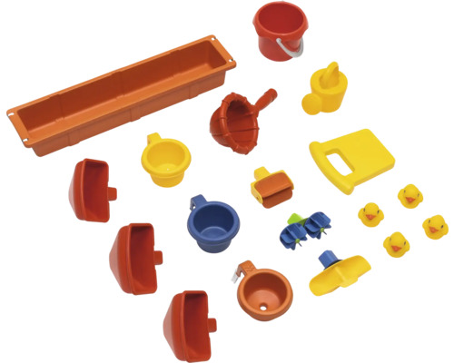 Bad speelgoed set met containers, scheppen en eenden