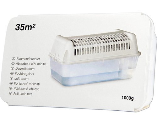 Vochtabsorber voor ruimtes tot 35 vierkante meter