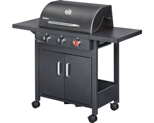 Enders gasbarbecue met drie branders, bijzettafels en onderkast