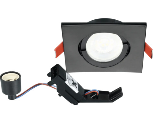 Vierkante LED-plafondspot met lamp en aansluitdoos