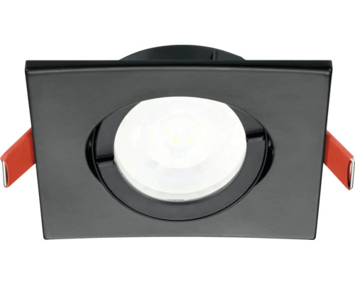 Vierkante LED inbouwspot met rode borgveer