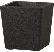 Zwarte vierkante plantenbak