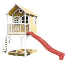 Speelhuis met glijbaan en zandbak voor de tuin