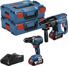 Bosch Professional accuboormachine, accuschroevendraaier, oplader en twee gereedschapskoffers