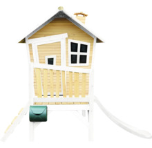 AXI Speelhuis Robin bruin/wit met witte glijbaan 264x177x203 cm