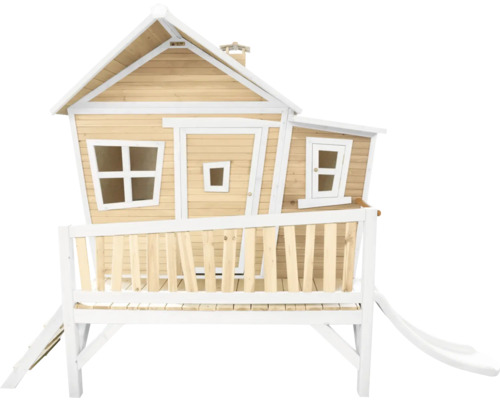 Houten speelhuis met glijbaan en ladder voor kinderen