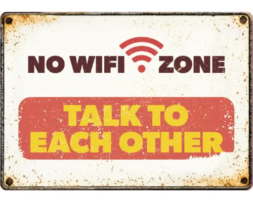 Metalen bord No Wi-Fi zone 21x14,8 cm