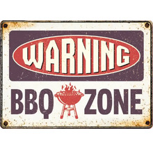 Waarschuwingsbord barbecuezone