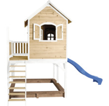 Speelhuis met glijbaan, zandbak en ladder