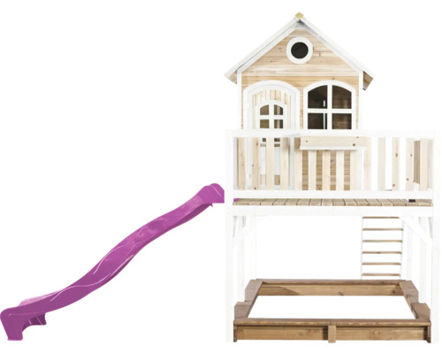 Speelhuis met glijbaan en zandbak voor kinderen