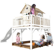 Speelhuis met glijbaan, zandbak en ladder voor kinderen