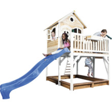 Houten speelhuis met glijbaan en zandbak voor kinderen