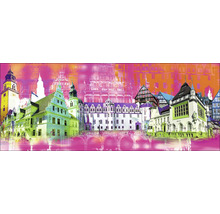Collage met historische gebouwen in een stad