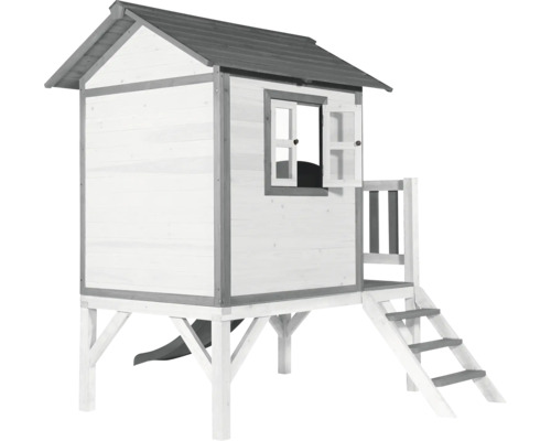 Houten speelhuis met glijbaan en trap voor kinderen