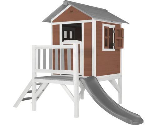 Speelhuis met glijbaan voor de tuin