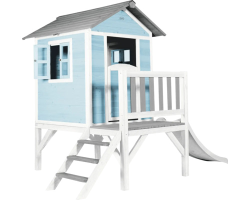 AXI Speelhuis Lodge XL caribisch blauw met witte glijbaan 240x167x189 cm