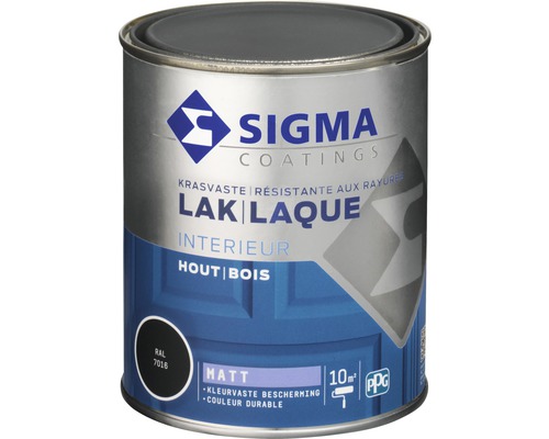 SIGMA Interieur lak mat antraciet 750 ml