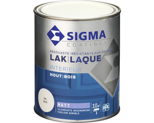 SIGMA Interieur lak mat RAL 9010 750 ml Sigma Coatings lak voor binnen