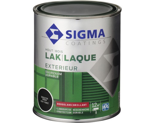 SIGMA Exterieur lak hoogglans grachtengroen 750 ml Sigma lak voor buiten, geschikt voor hout