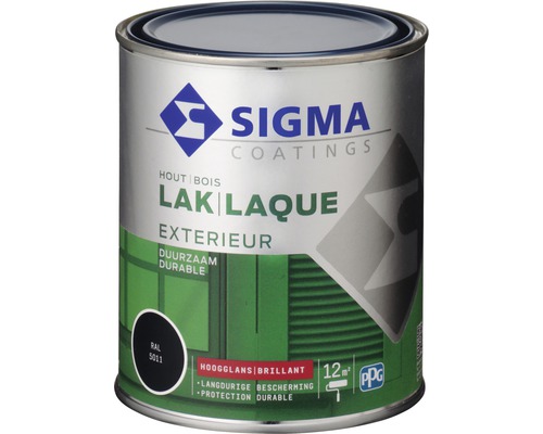 SIGMA Exterieur lak hoogglans donkerblauw 750 ml Sigma lak voor hout, buiten