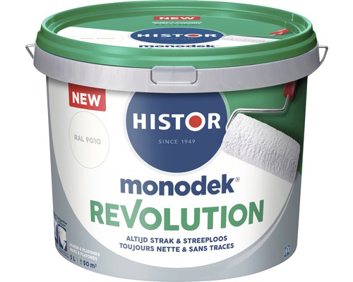 HISTOR Monodek Revolution Muurverf RAL 9010 5 l Emmer Histor Monodek Revolution muurverf