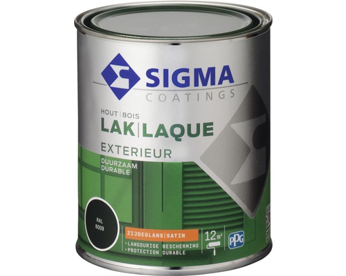 SIGMA Exterieur lak zijdeglans donkergroen 750 ml Sigma lak voor hout, buiten
