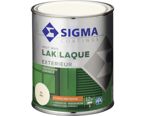 SIGMA Exterieur lak zijdeglans wit 750 ml Lakblik voor buiten van Sigma Coatings