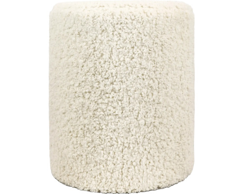 UNIQUE LIVING Poef Teddy dove white ø 35x38 cm UNIQUE LIVING Poef Teddy dove white ø 35x38 cm