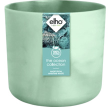 Ronde bloempot van gerecycled maritiem afval met Elho Logo