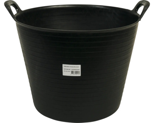 GRIPLINE Tuinmand kunststof zwart 25 liter