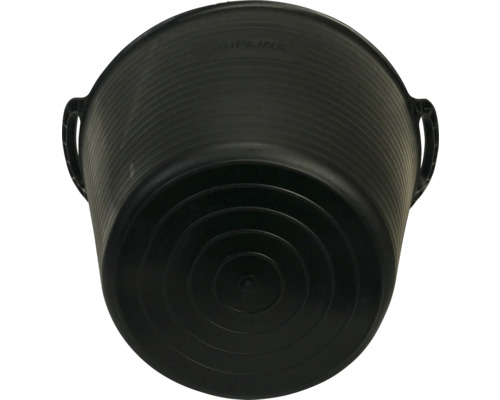 Zwarte kunststof speciekuip met twee handgrepen