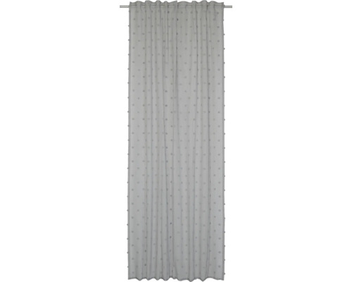 ELBERSDRUCKE Gordijn met lussen Fulffy Dots grijs 255x140 cm