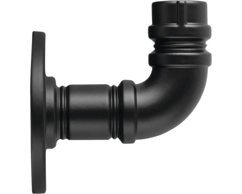 Zwarte wandhaak in industrieel design