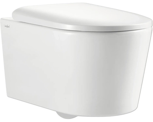 JUNGBORN Spoelrandloos toilet met soft close wc-bril wit