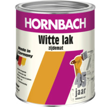 Blik witte zijdematte lak van Hornbach