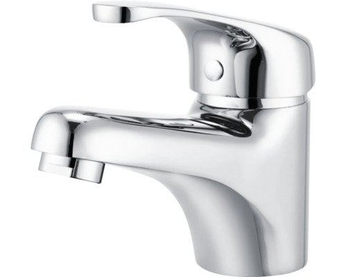 Eengreeps wastafelmengkraan van verchroomd metaal