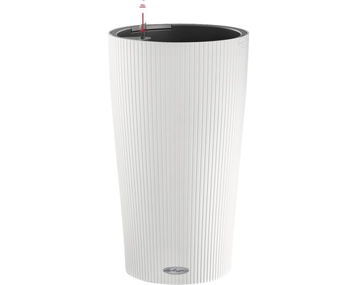 LECHUZA All-in-One Set Bloempot Color Cilindro Kunststof wit Ø 23 cm H 41 cm Hoge plantenbak met irrigatiesysteem