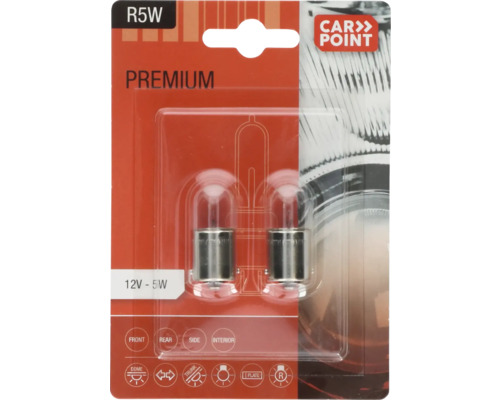Carpoint Premium Autolampen 12V R5W, 2 St