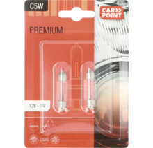 C5W premium gloeilampenverpakking van Carpoint voor interieur, achterkant, koepel, plaat en kofferbak met 12 volt en 5 watt