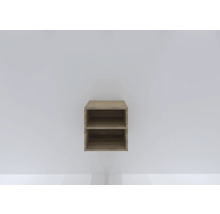 Houtkleurige wandplank met twee vakken