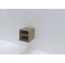 Houtkleurige wandplank met twee vakken