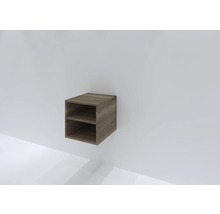 Houten wandrek met twee vakken