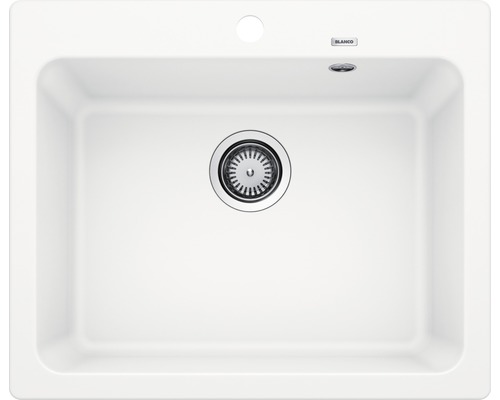 Spoelbak van composietmateriaal met afvoergarnituur