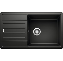 Zwarte gootsteen met afdruiprek