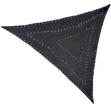 PEDDYSHIELD Schaduwdoek met LED-verlichting driekhoek grijs 360x360x360 cm-thumb-1