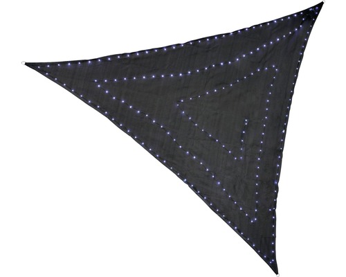 Driehoekig schaduwdoek met geïntegreerde verlichting voor buiten