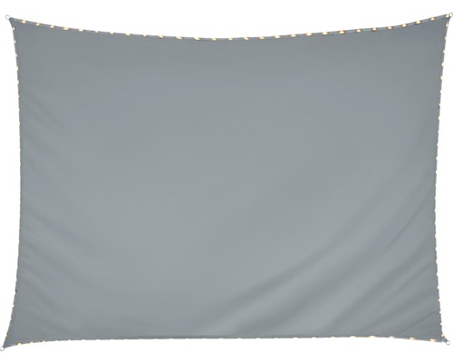 Grijs rechthoekig zonnescherm met verlichting